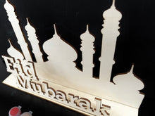 Load image into Gallery viewer, Paint Your Own Eid Decor! Eid Mubarak Wood Sign