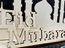 Load image into Gallery viewer, Paint Your Own Eid Decor! Eid Mubarak Wood Sign
